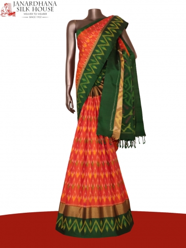 Designer Exclusive Handloom Ikat Soft Silk Saree